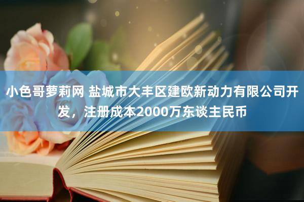 小色哥萝莉网 盐城市大丰区建欧新动力有限公司开发，注册成本2000万东谈主民币