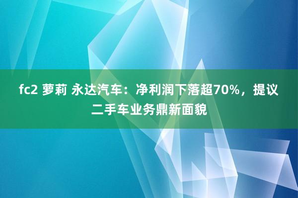 fc2 萝莉 永达汽车：净利润下落超70%，提议二手车业务鼎新面貌