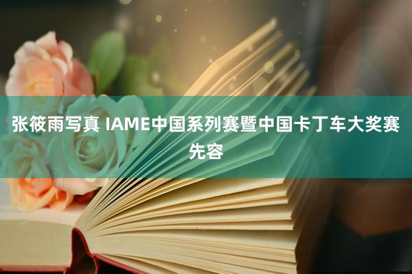 张筱雨写真 IAME中国系列赛暨中国卡丁车大奖赛先容