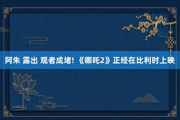 阿朱 露出 观者成堵! 《哪吒2》正经在比利时上映