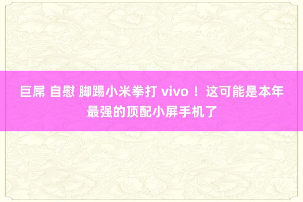 巨屌 自慰 脚踢小米拳打 vivo ！这可能是本年最强的顶配小屏手机了