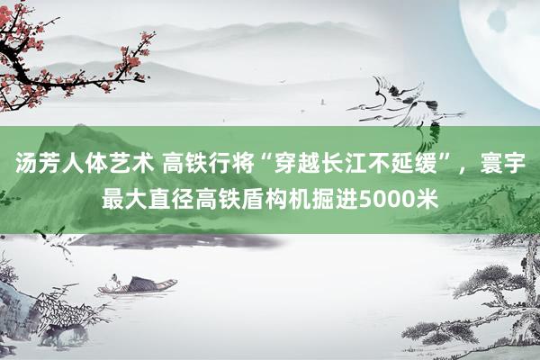汤芳人体艺术 高铁行将“穿越长江不延缓”，寰宇最大直径高铁盾构机掘进5000米